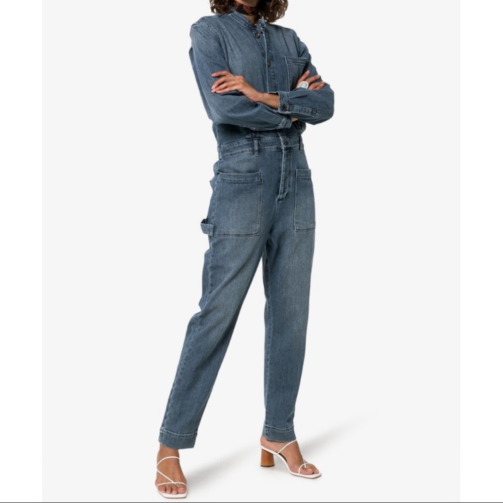 Frame Painter Denim Jumpsuit In Cove